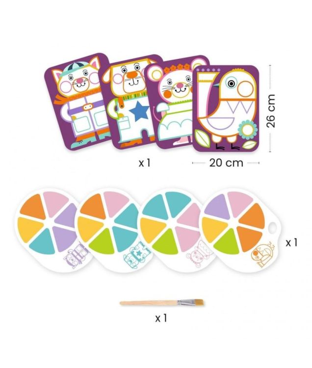 Djeco Schilderen met een palet 'Bolle Wangetjes' (dj09133) - SPADT - speelgoed met advies