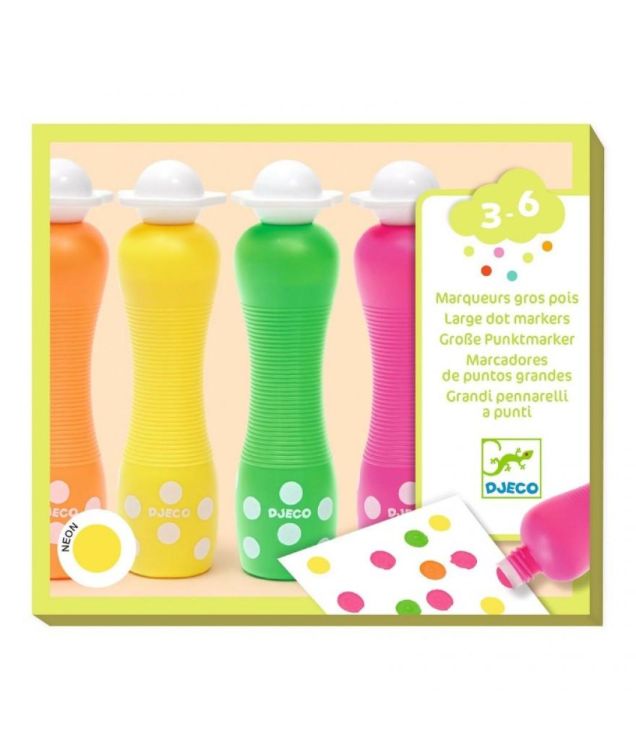 Djeco Schuimmarkers Neon (DJ09059) - SPADT - speelgoed met advies