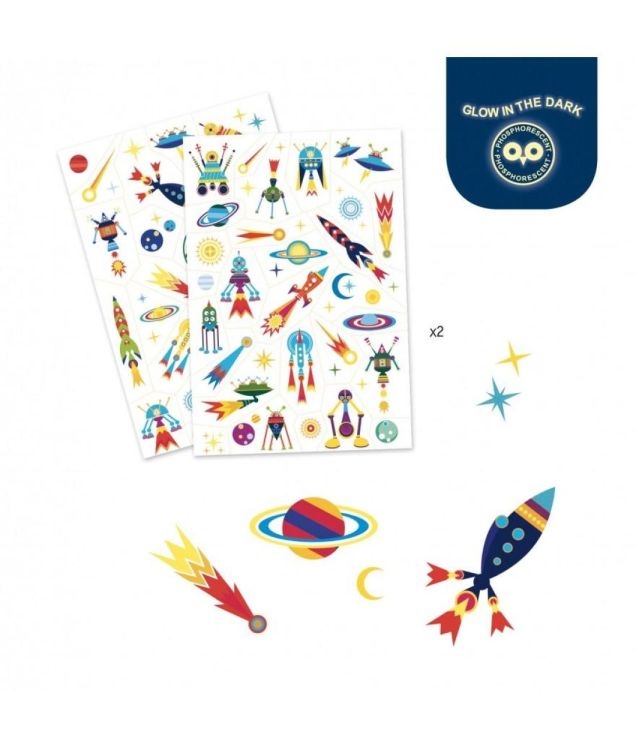 Djeco Tattoos 'Space Oddity' (dj09590) - SPADT - speelgoed met advies