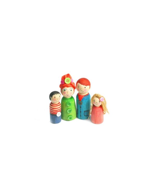 Eduplay Houten Poppetjes, Peg Dolls (Familie) (370127) - SPADT - speelgoed met advies