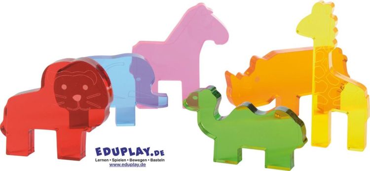 Eduplay Transparante Acryl Wilde Dieren (120772) - SPADT - speelgoed met advies