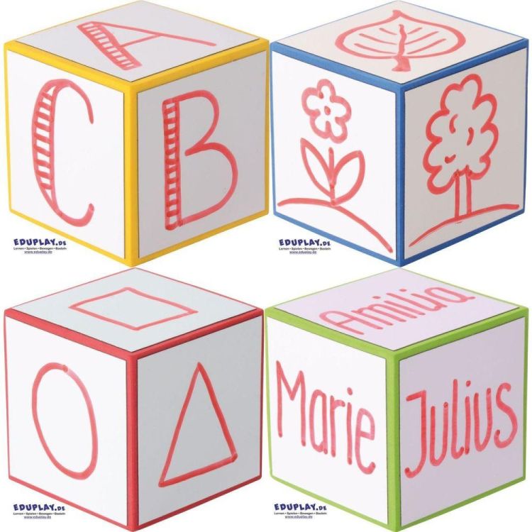 Eduplay Uitwisbare Dobbelstenen (set van 4) (120594) - SPADT - speelgoed met advies