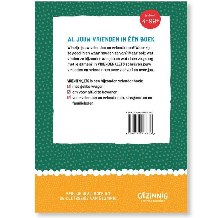 Gezinnig Vriendenklets () - SPADT - speelgoed met advies