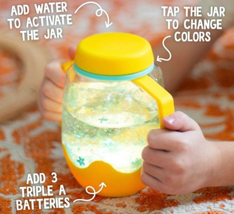 Glo Pals Glo Pals Sensory Play Cup Geel (GPJARYELLOW) - SPADT - speelgoed met advies