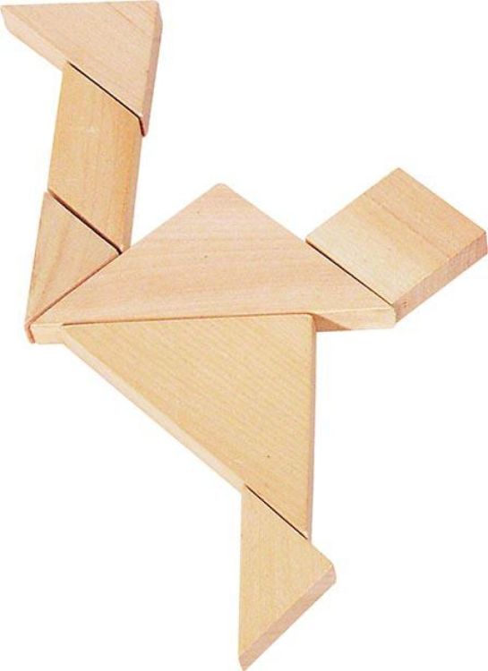 Goki Hersenbreker, houten puzzel: tangram (86HS008) - SPADT - speelgoed met advies