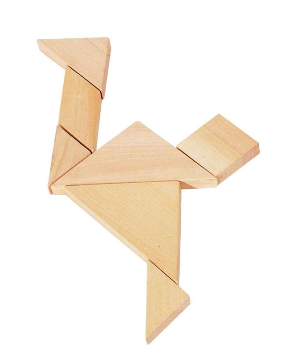 Goki Hersenbreker, houten puzzel: tangram (86HS008) - SPADT - speelgoed met advies