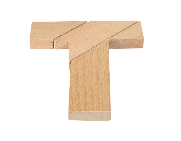 Goki Hersenbreker, Houten Puzzel: Tricky T (86hs006) - SPADT - speelgoed met advies