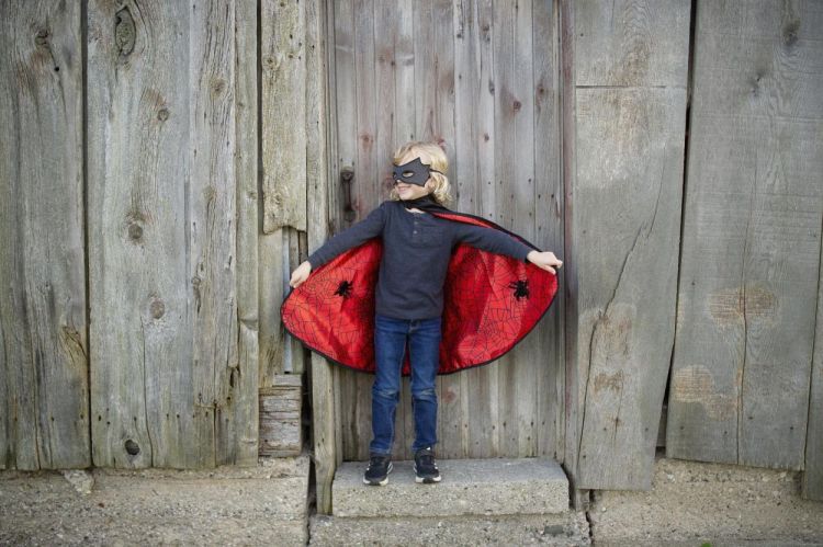 Great Pretenders Reversible Cape Spider/Bat met Masker (55273) - SPADT - speelgoed met advies