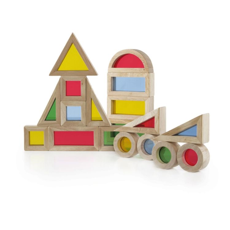 Guidecraft Junior Regenboog Blokken (20 stuks) (G3082) - SPADT - speelgoed met advies