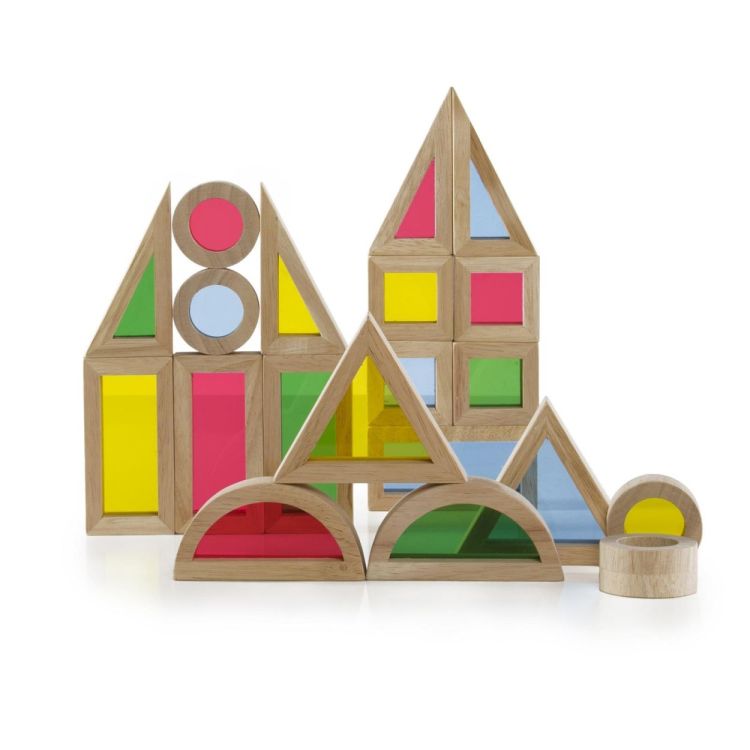 Guidecraft Junior Regenboog Blokken (40 stuks) (G3083) - SPADT - speelgoed met advies