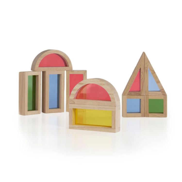 Guidecraft Regenboog Blokken (10 stuks) (G3015) - SPADT - speelgoed met advies