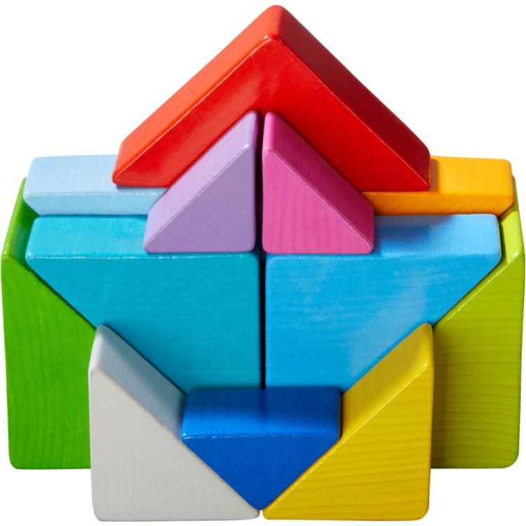 Haba 3D Compositiespel Tangram Kubus (305778) - SPADT - speelgoed met advies