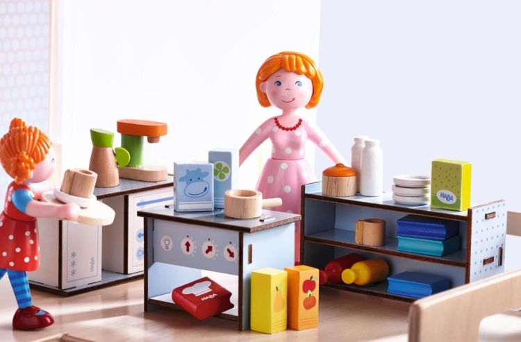 Haba Accessoires Poppenhuis Keuken Little Friends (301991) - SPADT - speelgoed met advies