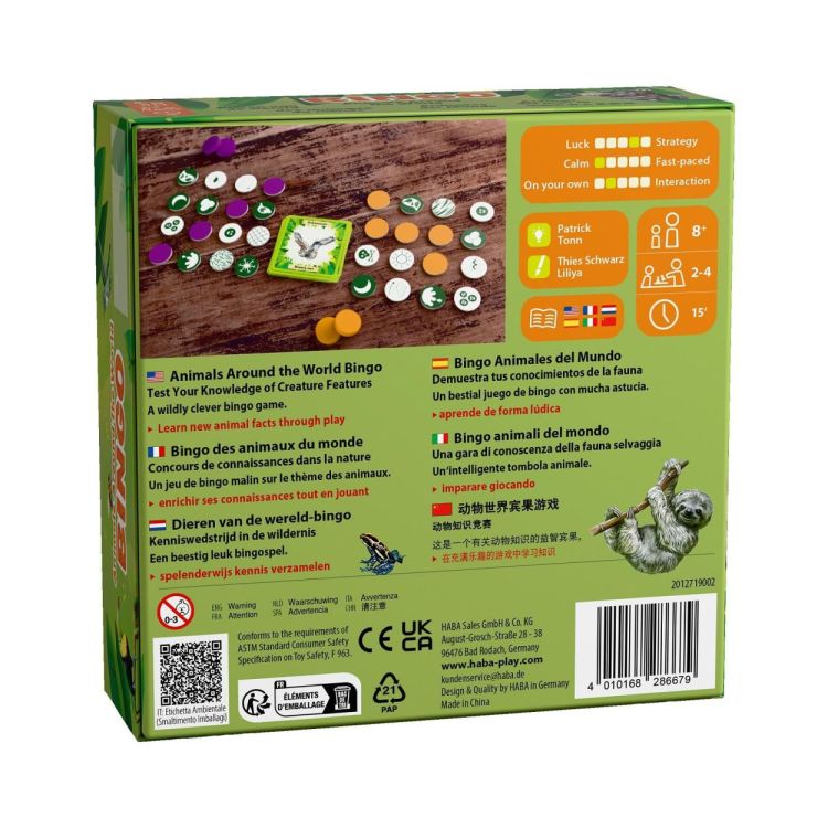 Haba Dieren van de Wereld Bingo (2012719002) - SPADT - speelgoed met advies