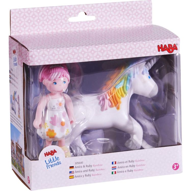 Haba Little Friends Amira en Eenhoorn Ruby Rainbow (1305640001) - SPADT - speelgoed met advies