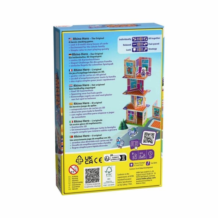 Haba Rhino Hero The Original (2013172001) - SPADT - speelgoed met advies