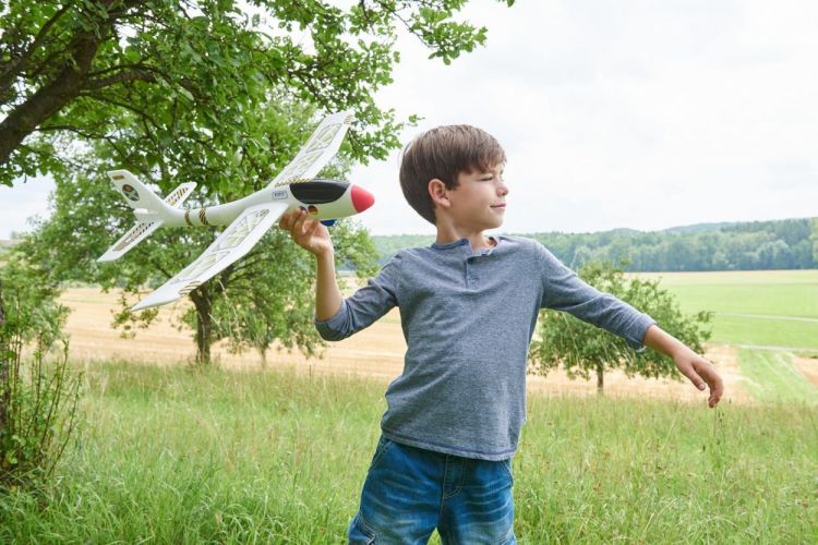 Haba Terra Kids Werpvliegtuig MAXI (1303521001) - SPADT - speelgoed met advies