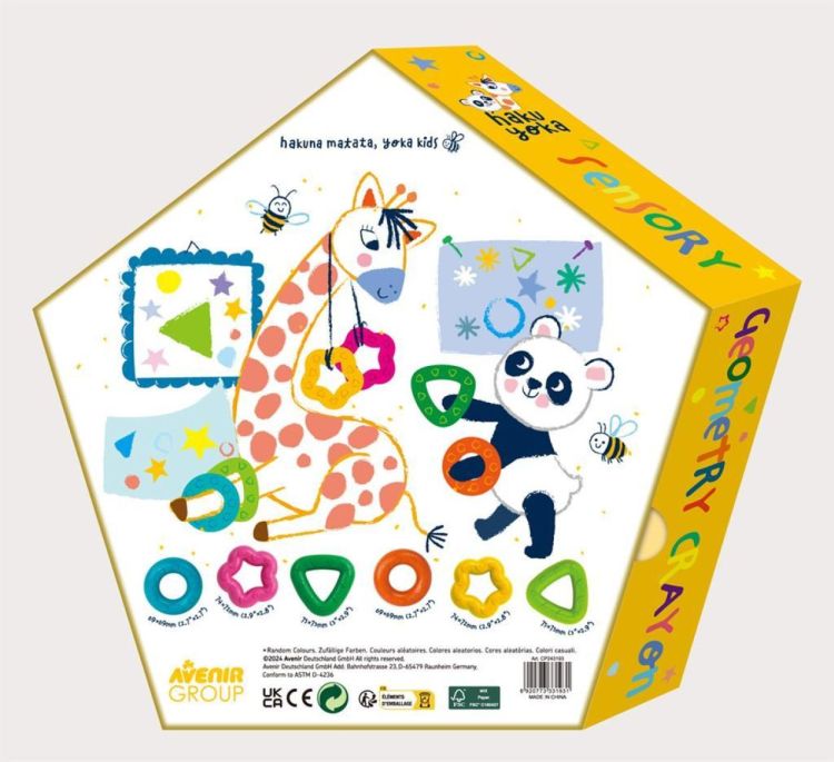 Haku Yoka Sensorische Geometrische Krijtjes (7333193) - SPADT - speelgoed met advies