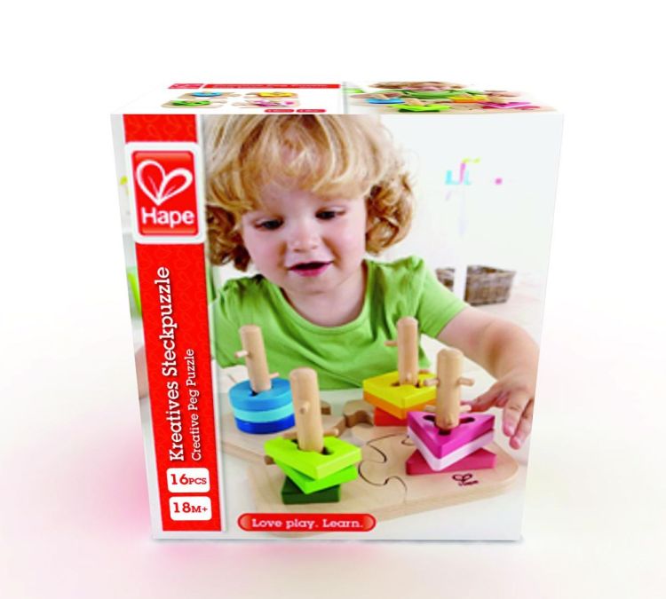 Hape Creatieve 'Pinnenpuzzel' (E0411) - SPADT - speelgoed met advies