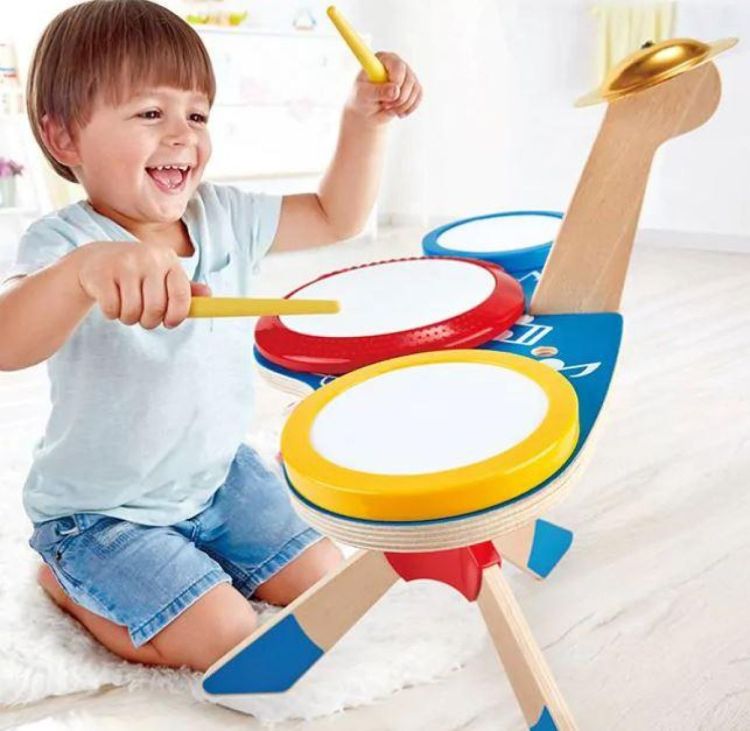 Hape Drum en Cymbalen Set (E0613) - SPADT - speelgoed met advies