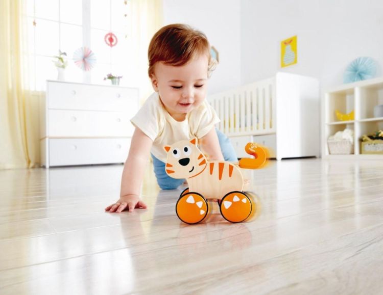 Hape Houten Trekdier Poes Dante (E0363) - SPADT - speelgoed met advies