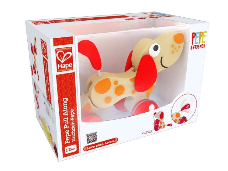 Hape Houten Trekhond Pepe (E0347) - SPADT - speelgoed met advies