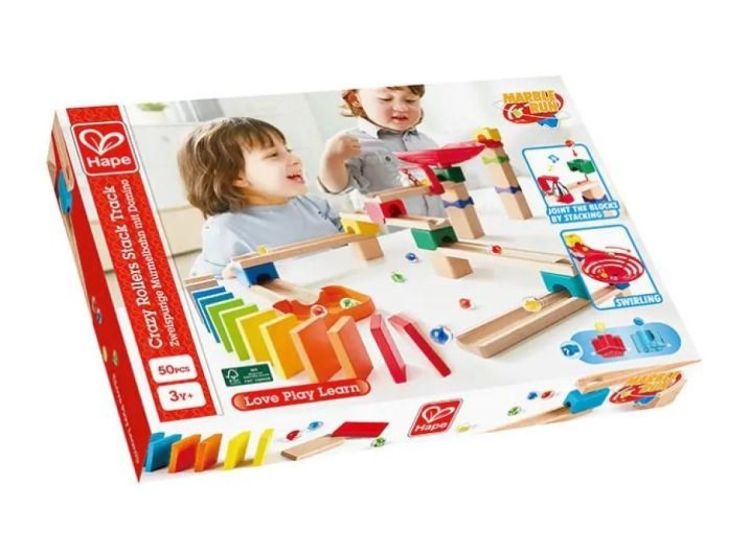 Hape Knikkerbaan 'Domino Rally Block Set' (50) (E1102) - SPADT - speelgoed met advies