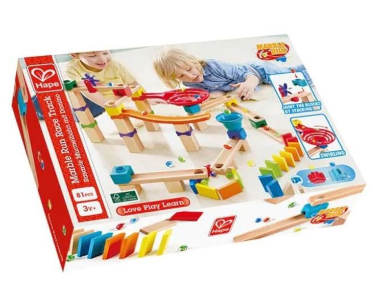 Hape Knikkerbaan 'Rally Block Set' (81) (E1101) - SPADT - speelgoed met advies