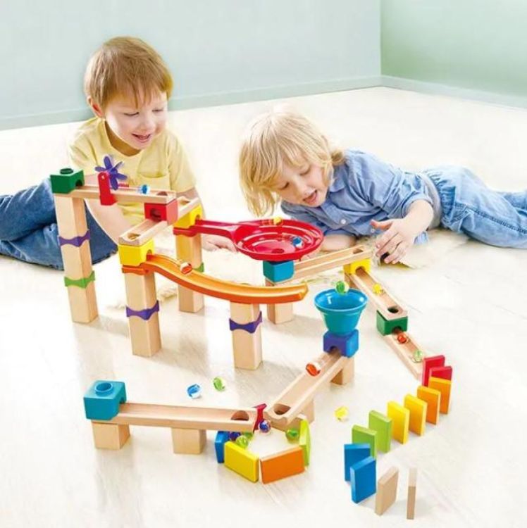 Hape Knikkerbaan 'Rally Block Set' (81) (E1101) - SPADT - speelgoed met advies