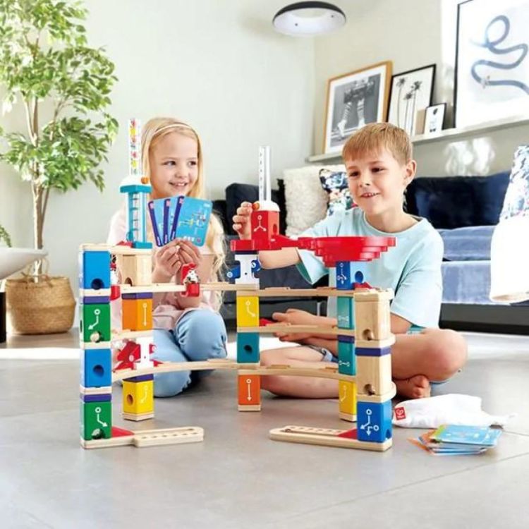 Hape Quadrilla Knikkerbaan 'Advanced Coding Set' (E6029) - SPADT - speelgoed met advies