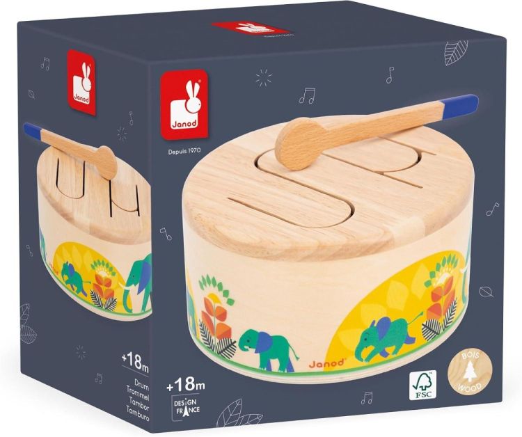 Janod Houten Drum (J07650) - SPADT - speelgoed met advies