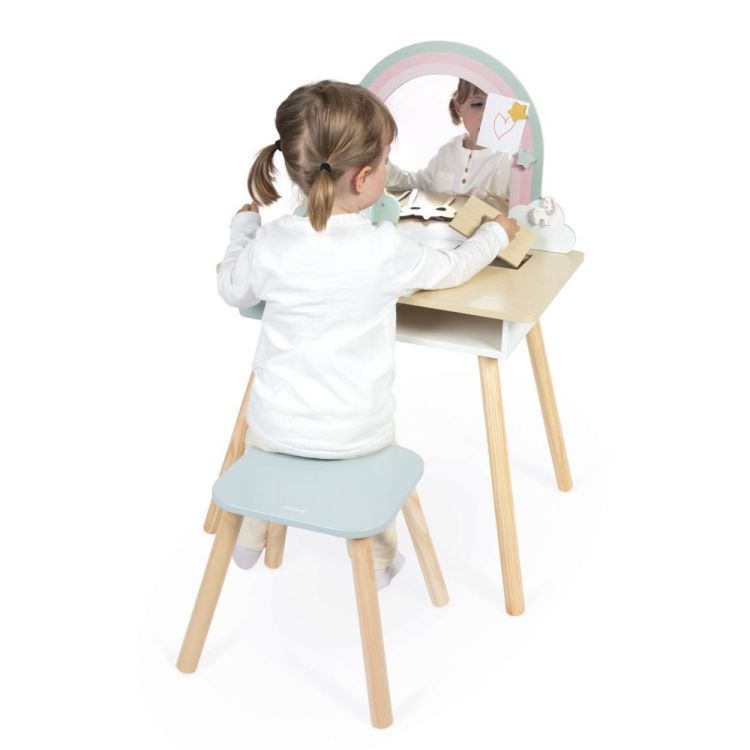Janod Houten Kaptafel Eenhoorn (J06464) - SPADT - speelgoed met advies