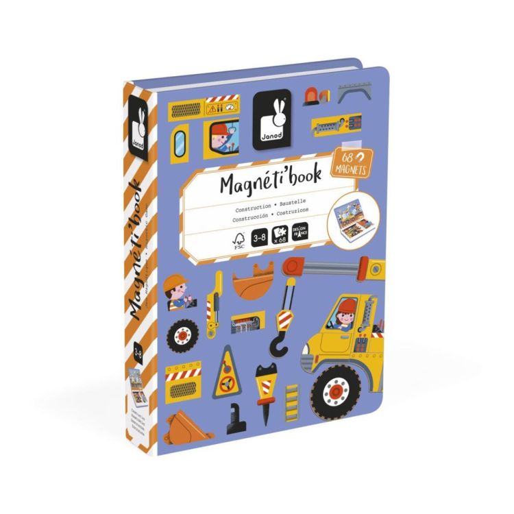 Janod Magneti'Book Bouwplaats (J02526) - SPADT - speelgoed met advies