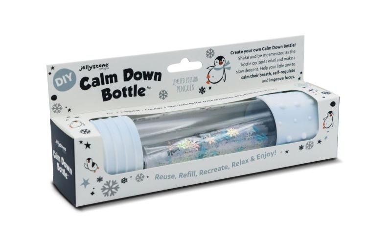 Jellystone Designs DIY Calm Down Fles 'Pinguin' (JS-CDBPE) - SPADT - speelgoed met advies