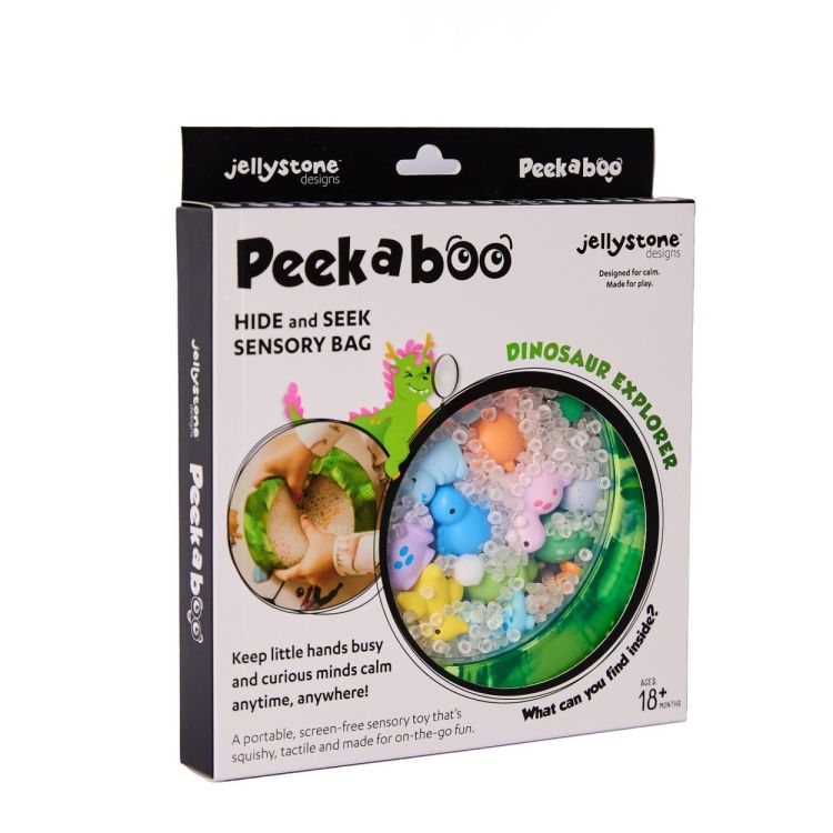 Jellystone Designs Peekaboo Sensory Bag 'Dinosaurussen' (JS-PBDS) - SPADT - speelgoed met advies