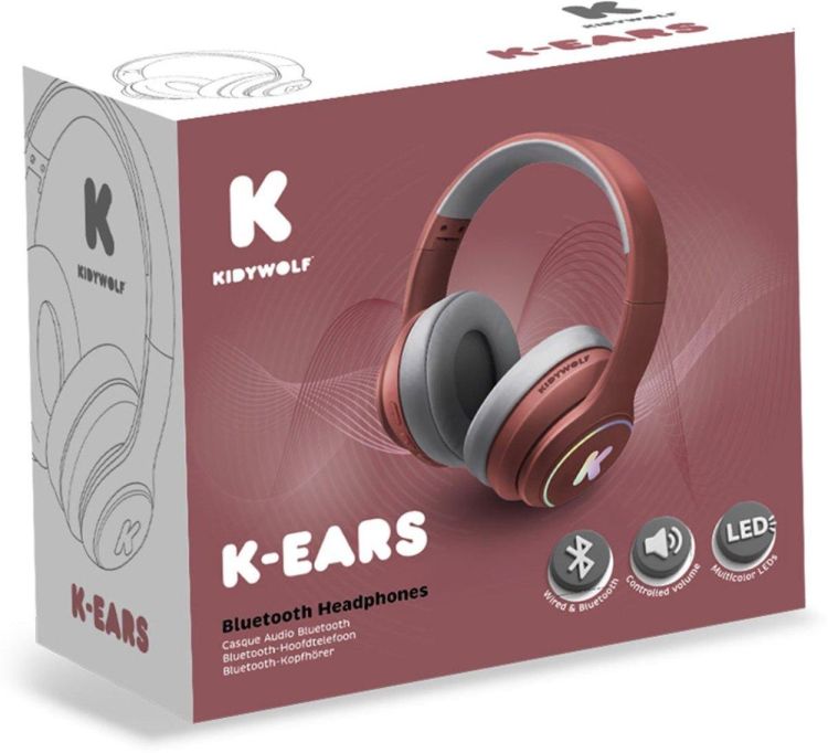 Kidywolf K-Ears Bluetooth Koptelefoon (K-EARS-BT-RD) - SPADT - speelgoed met advies