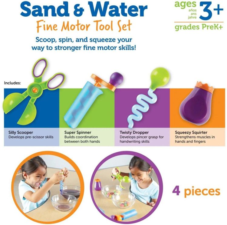 Learning Resources Sand & Water Fine Motor Tool Set (950LER5559) - SPADT - speelgoed met advies