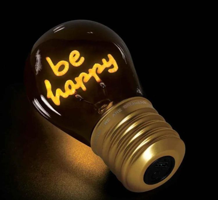 Legami Bulb Fiction Tafellamp Be Happy (CLB0015) - SPADT - speelgoed met advies