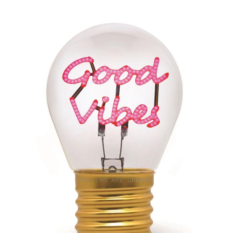 Legami Bulb Fiction Tafellamp Good Vibes (CLB0016) - SPADT - speelgoed met advies