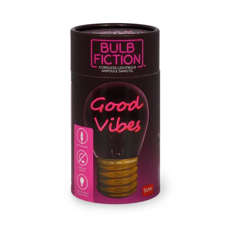 Legami Bulb Fiction Tafellamp Good Vibes (CLB0016) - SPADT - speelgoed met advies