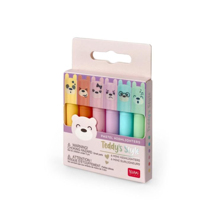 Legami Teddy Style 6 Mini Pastel Stiften (MHKIT4) - SPADT - speelgoed met advies