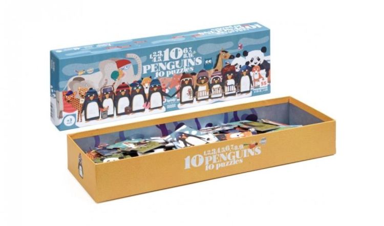 Londji 10 Pinguïns Meegroeipuzzel (2892) - SPADT - speelgoed met advies