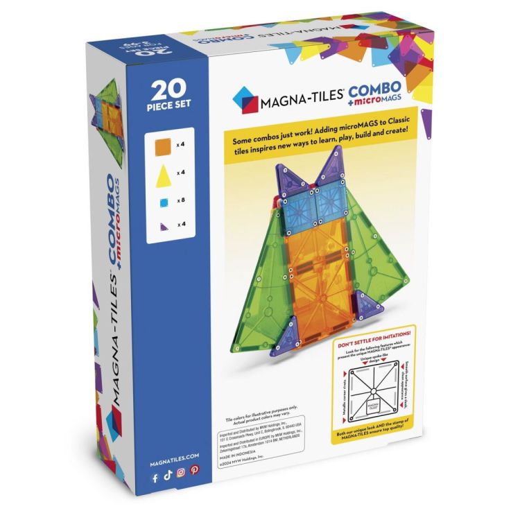 Magna-Tiles Magna-Tiles Combo MicroMags (20) (244020CO) - SPADT - speelgoed met advies