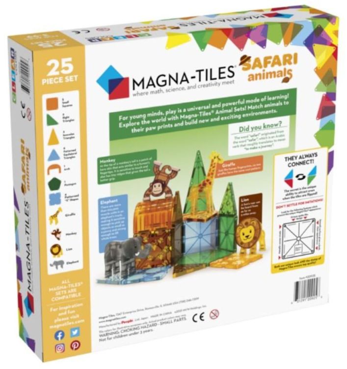 Magna-Tiles Magna-Tiles Safari Animals (25) (5367) - SPADT - speelgoed met advies