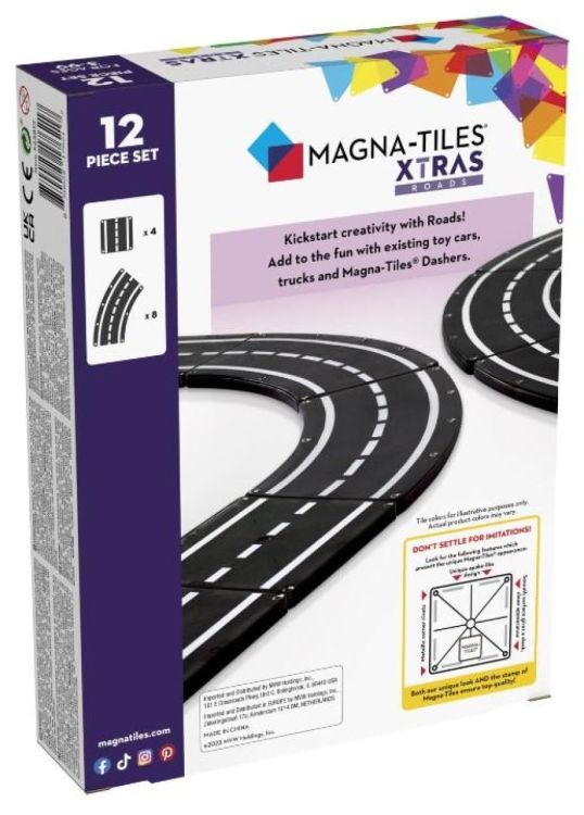 Magna-Tiles Magna-Tiles Xtras Roads (12) (6275) - SPADT - speelgoed met advies