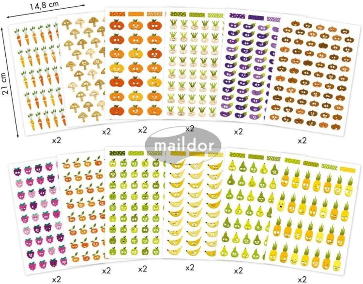 Maildor Stickers 'Emoticons/Emoties' (AE200C) - SPADT - speelgoed met advies