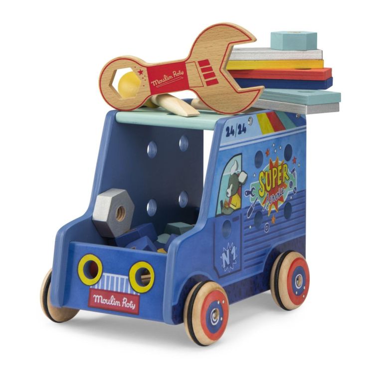 Moulin Roty Activiteiten Camionette Bricoleur Puce & Pilou (684373) - SPADT - speelgoed met advies
