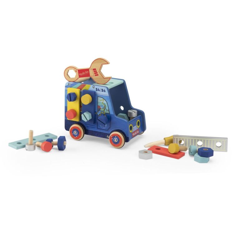 Moulin Roty Activiteiten Camionette Bricoleur Puce & Pilou (684373) - SPADT - speelgoed met advies