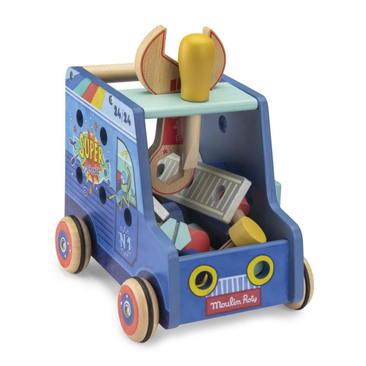 Moulin Roty Activiteiten Camionette Bricoleur Puce & Pilou (684373) - SPADT - speelgoed met advies