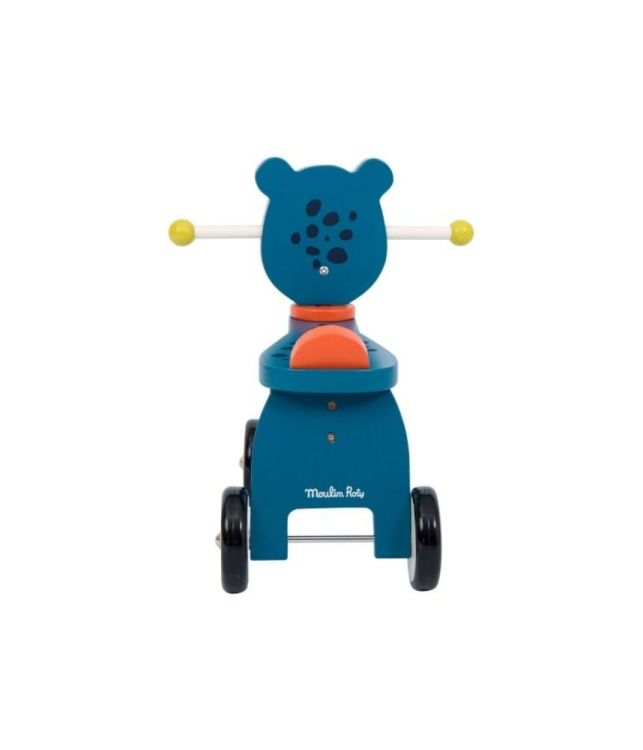 Moulin Roty Houten Loopfiets/Vierwieler Panter 'Dans la Jungle' (668740) - SPADT - speelgoed met advies